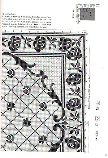 Схема к вязанной скатерти